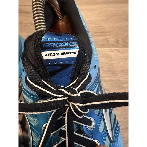 BROOKS Glycerin 11 running shoes Womens size 8.5 BLUE silver white - Picture 3 of 11